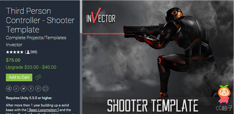 Third Person Controller - Shooter Template 1.1.0 unity3d asset U3D插件，unity3d论坛资源