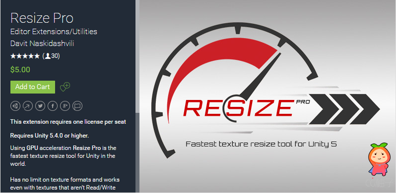 Resize Pro 1.41 unity3d asset unity编辑器下载 unitypackage插件官网