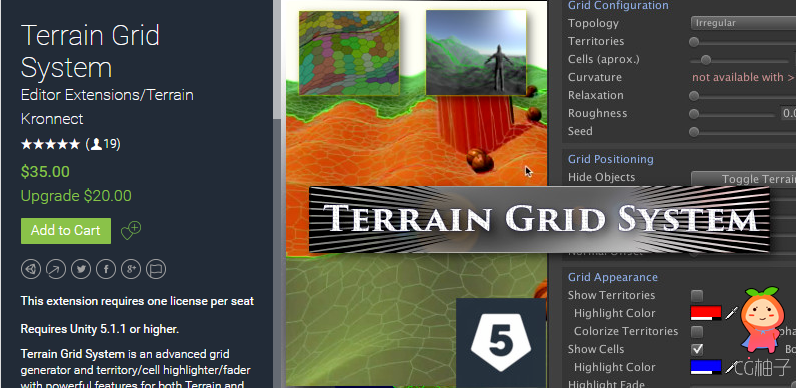 Terrain Grid System 4.4 unity3d asset unity编辑器下载 Unity官网