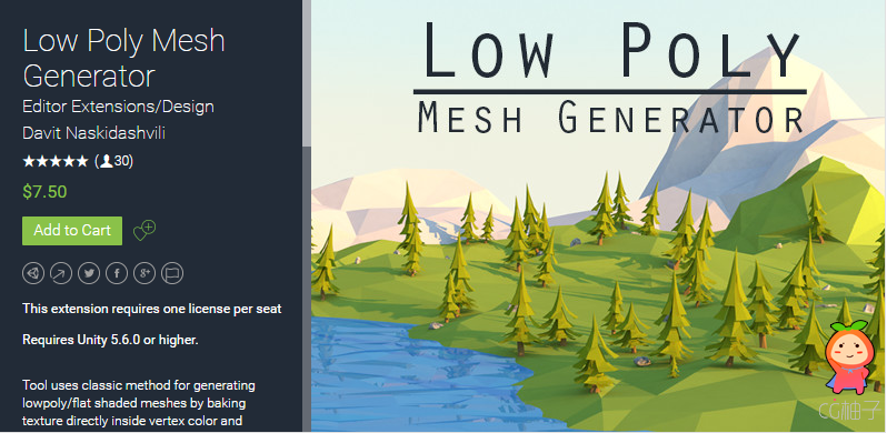 Low Poly Mesh Generator 2017.2 unity3d asset Unity3d编辑器 Unity论坛