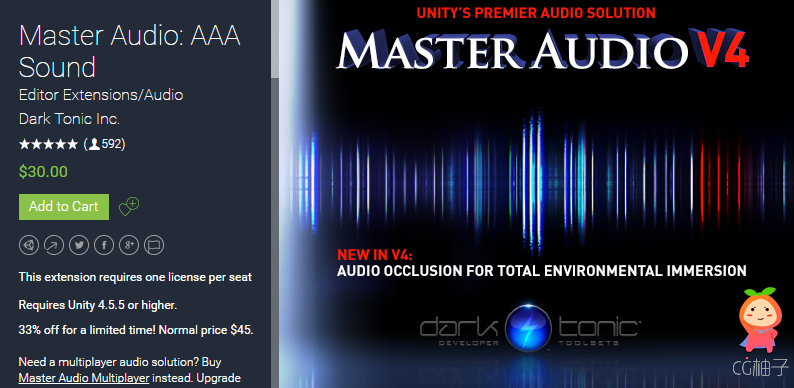 Master Audio AAA Sound 4.1.2 unity3d asset unity编辑器 unity3d shader下载