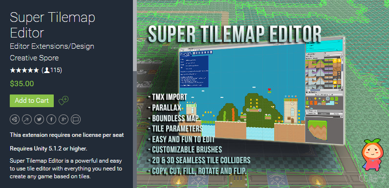 Super Tilemap Editor 1.4.3.8 unity3d asset Unity3d编辑器下载 ios开发