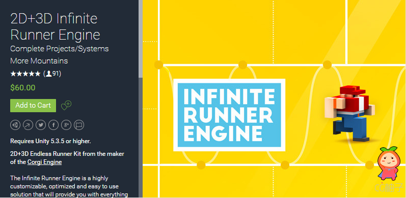 2D+3D Infinite Runner Engine 1.5.1