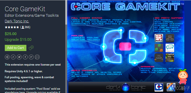 Core GameKit 3.2.7 unity3d asset Unity3d编辑器下载 Unity官网