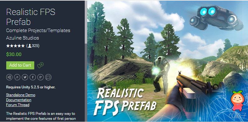 Realistic FPS Prefab 1.42 unity3d asset unity插件官网 Unitypackage插件