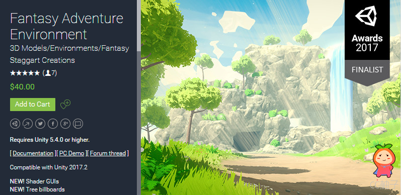 Fantasy Adventure Environment 1.0.3 unity3d asset U3D插件模型 iOS开发