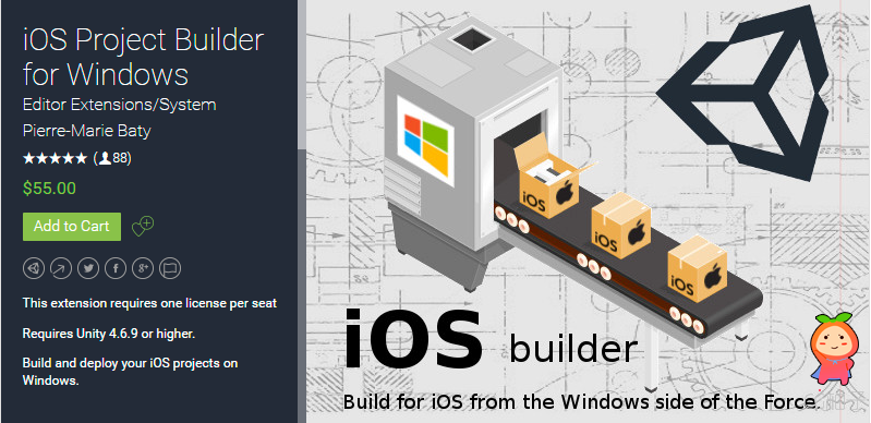  iOS Project Builder for Windows 3.6 unity3d asset unity编辑器 U3D插件