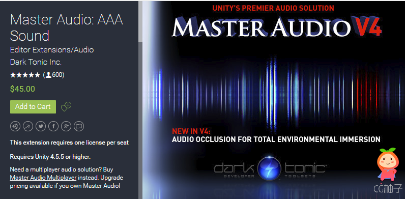  Master Audio AAA Sound 4.1.4a unity3d asset unity编辑器 iOS开发