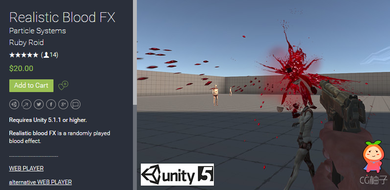 Realistic Blood FX 0.8 unity3d asset Unitypackage插件 unity论坛