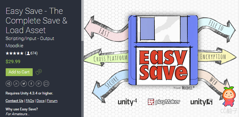 Easy Save 2.8.3 unity3d asset Unity插件官网 unity3d插件论坛