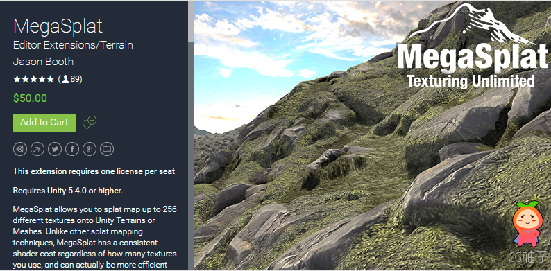 MegaSplat 1.56 unity3d asset Unitypackage编辑器 iOS开发