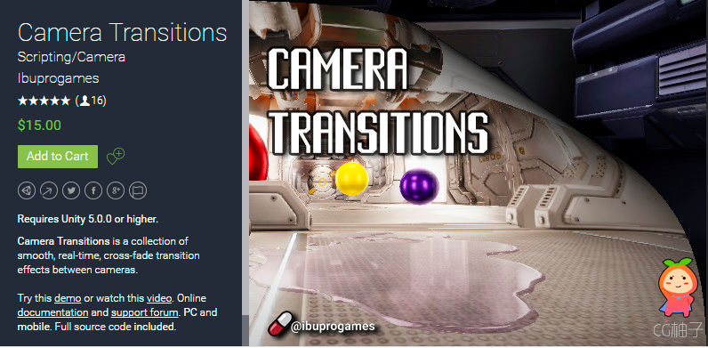 Camera Transitions 1.10 unity3d asset Unity插件论坛 unity教程