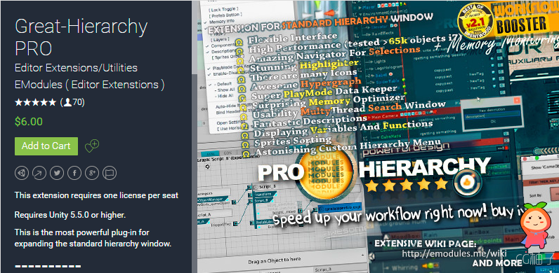 Great-Hierarchy PRO 2.1 unity3d asset Unity编辑器 Unitypackage插件
