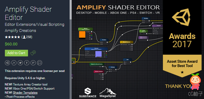 Amplify Shader Editor 1.3.7 unity3d asset Unity3d编辑器 iOS开发