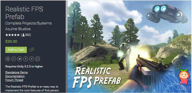 Realistic FPS Prefab 1.44 unity3d asset unity3d shader下载  Unity教程
