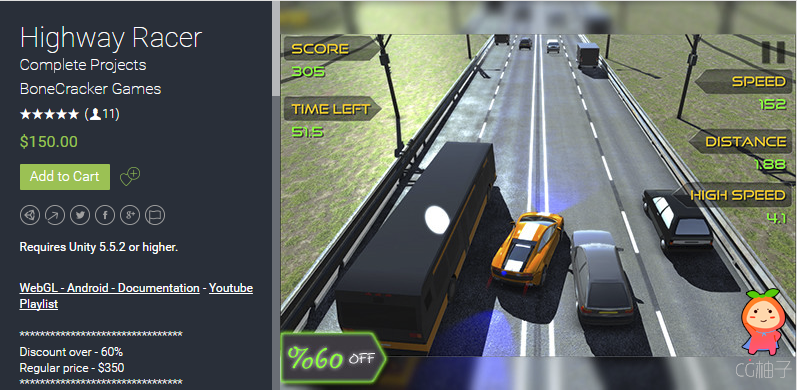 Highway Racer 2.2 unity3d asset Unity插件论坛 unity插件下载
