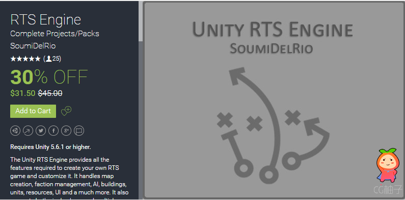 RTS Engine 1.2.0 unity3d asset Unitypackage插件论坛 Unity3d shader