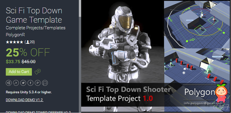 Sci Fi Top Down Game Template 1.2.0 unity3d asset Unity插件官网 iOS开发