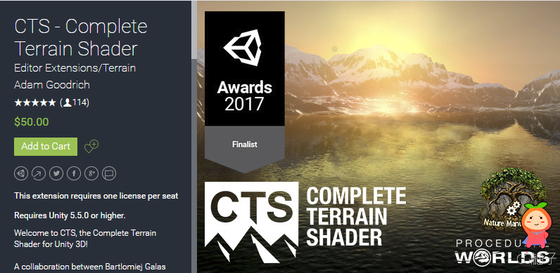 CTS - Complete Terrain Shader 1.5.0 unity3d asset unity编辑器 iOS开发