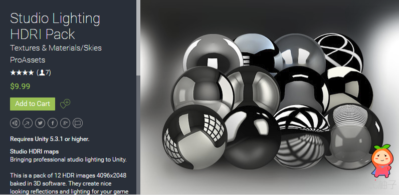 Studio Lighting HDRI Pack 1.0 unity3d asset unity3d官网 Unity论坛