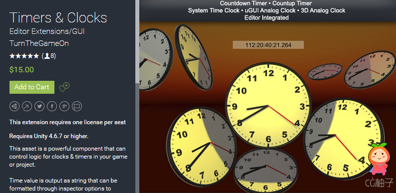 Timers & Clocks 1.1.1 unity3d asset Unity编辑器 Unity3d论坛