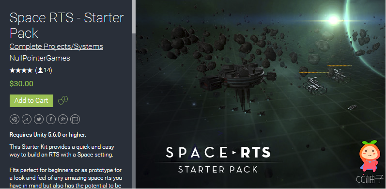 Space RTS - Starter Pack 1.2.3 unity3d asset unity教程 iOS开发