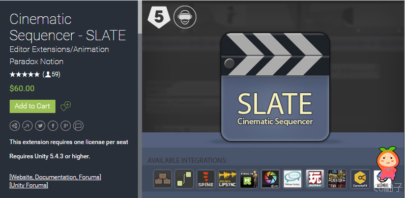 Cinematic Sequencer - SLATE 1.7.2 unity3d asset unity编辑器 unity论坛