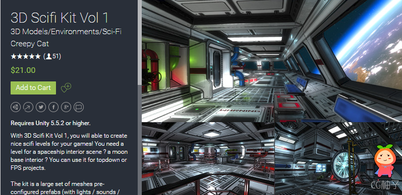 3D Scifi Kit Vol 1 1.2 unity3d asset U3D插件模型 Unity3d官网