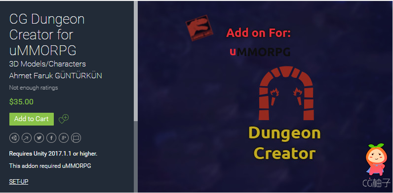 CG Dungeon Creator for uMMORPG 1.9.0 unity3d asset ios开发 U3D插件论坛
