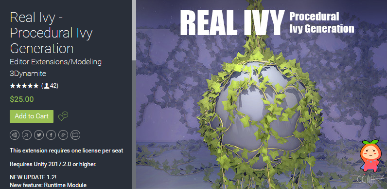 Real Ivy - Procedural Ivy Generation 1.2.1 unity3d asset unity编辑器下载，Unitypackage插件论坛 ... . ...