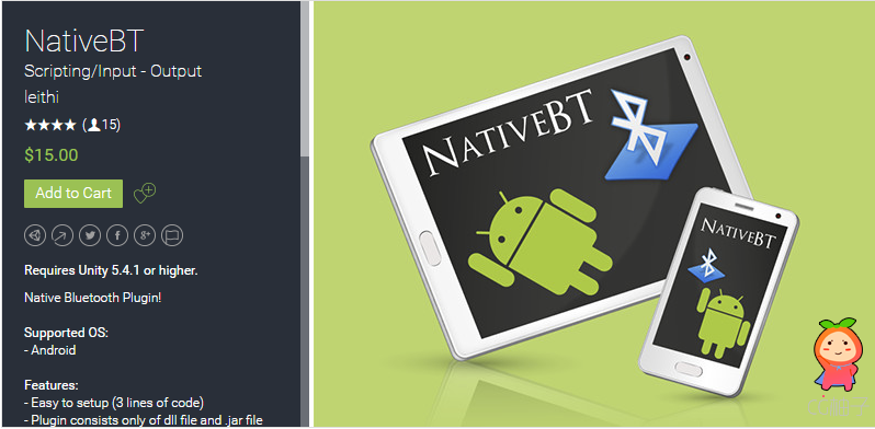 NativeBT 1.0.1 unity3d asset Unitypackage插件下载 unity插件论坛