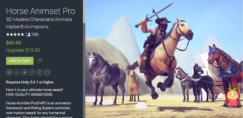 Horse Animset Pro 3.1.01 unity3d asset U3D插件模型 unity3d论坛