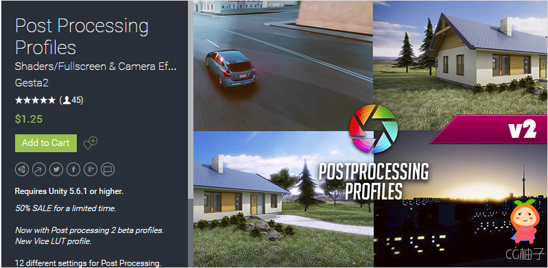 Post Processing Profiles 2.00 unity3d asset Unity插件论坛 Unity教程