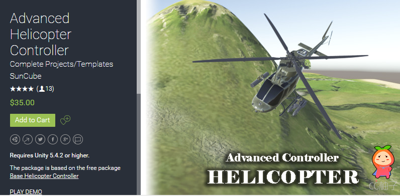 Advanced Helicopter Controller 2.0.2 unity3d asset iOS开发 安卓游戏开发