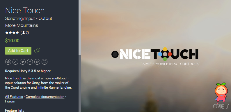 Nice Touch 1.4 unity3d asset Unity3d shader下载 Unity编辑器
