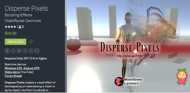 Disperse Pixels 1.01 unity3d asset iOS开发 Unity3d教程