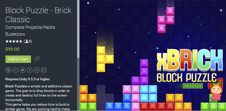 Block Puzzle - Brick Classic 1.1 unity3d asset