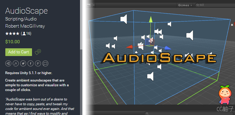 AudioScape 1.4.0 unity3d asset Unity3d shader下载 Unitypackage论坛