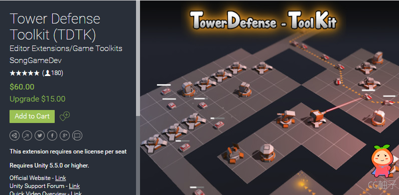 Tower Defense Toolkit (TDTK) 4.0.1 f2 unity3d asset
