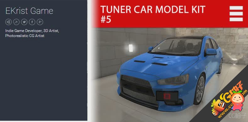 Tuner Car #5 Model Kit 3D Models/Vehicles/Land EKrist Game Unfortunately, Tuner Car #5 Model Kit is  ...
