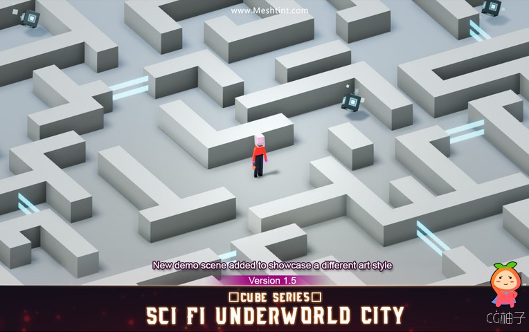 立方体科幻城市模型