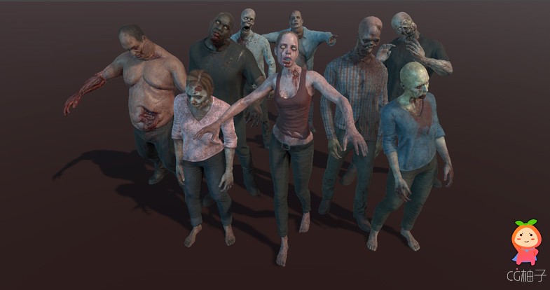 Zombies Pack V2 1.1 unity3d asset