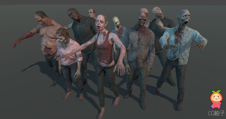 Zombies Pack V2 1.1 unity3d asset