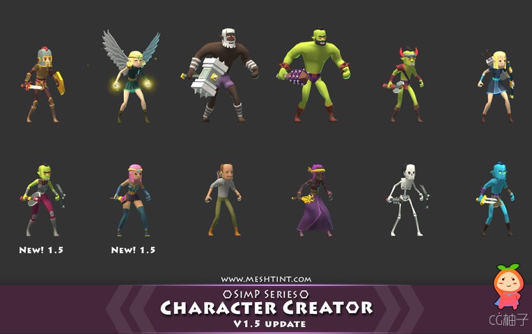 Character Creator SimP Series 1.5 unity3d asset