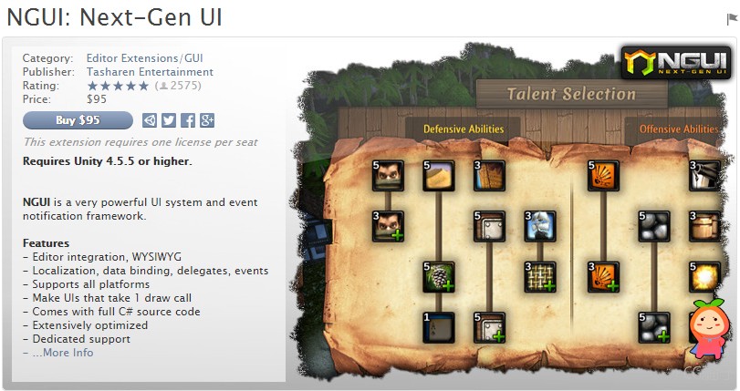 NGUI Next-Gen UI 3.7.5 unity3d asset Unity编辑器下载