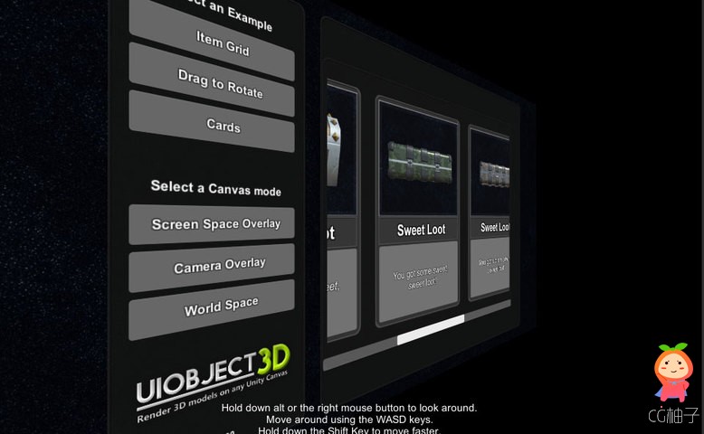 UIObject3D：Render 3D Models on any Unity UI Canvas 1.07