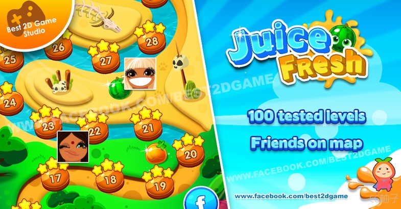 Juice Fresh Match 3 Complete Project