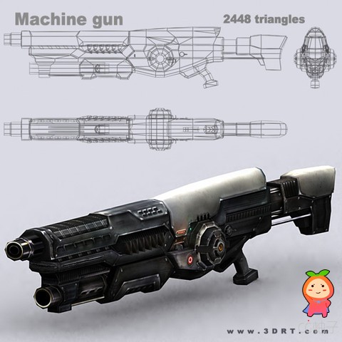 科幻动画枪械模型