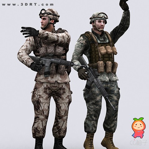 unity3d美国海军陆战队人物模型 海军模型