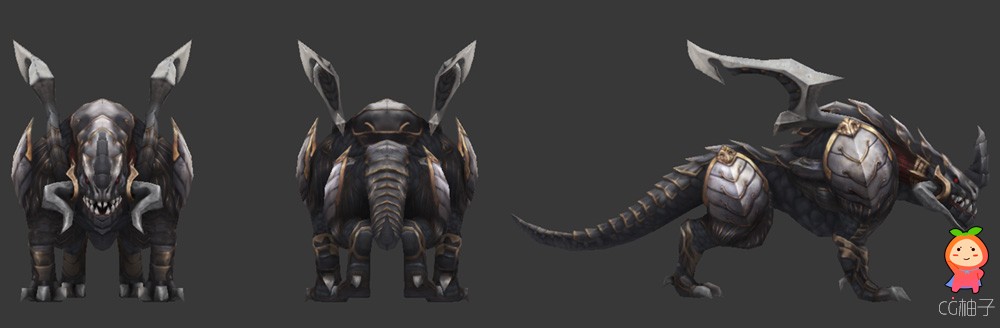 《天堂》野兽模型免费 铠甲怪物模型 3D美术资源